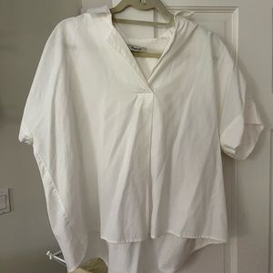 Madewell white popover shirt